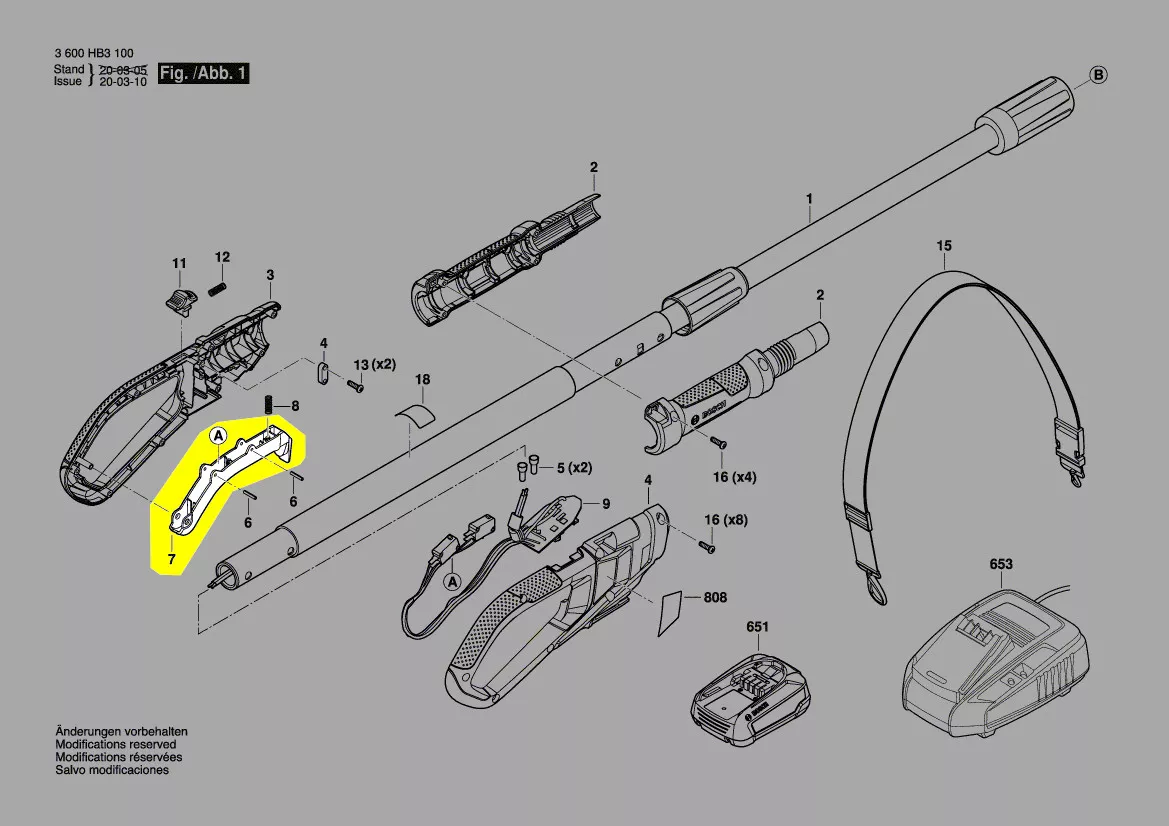 gachette commande interrupteur réf. F 016 F05 223 Bosch